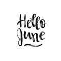 Hello June vector brush lettering
