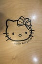 The Hello Kitty cafe sign