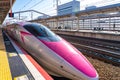 Hello Kitty Shinkansen bullet train, service on Sanyo Shinkansen line