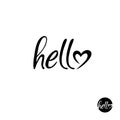 hello summer lettering, handwritten and calligraphy vector illustration