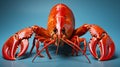 Hello lobster isolated on white background. Generative Ai Royalty Free Stock Photo