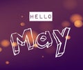 Hello May background Royalty Free Stock Photo