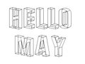 Hello may background Royalty Free Stock Photo