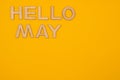 hello may background Royalty Free Stock Photo