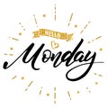 Hello monday happy lettering