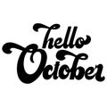 Hello Month lettering. 70s typography.