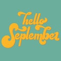 Hello Month lettering. 70s typography.