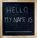 Hello My Name Is Royalty Free Stock Photo