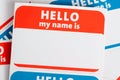 Hello my name is name badge paper aticker