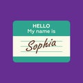 Hello my name is card, Label sticker, introduce badge welcome. m Royalty Free Stock Photo