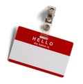 Hello My Name Is Tag Royalty Free Stock Photo