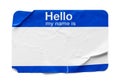 Hello My Name Is Tag Used Royalty Free Stock Photo