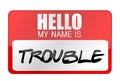 Hello my name is Trouble Royalty Free Stock Photo