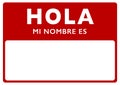 Hello my names in Spanish Hola mi nombre es.