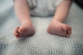 Hello new life, cute baby feet Royalty Free Stock Photo