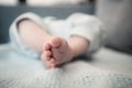 Hello new life, cute baby feet Royalty Free Stock Photo