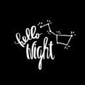 Hello night constellation calligraphy