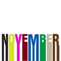 Hello november vector template. Design for banner, greeting cards