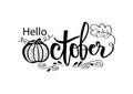 Hello October Greeting Card.