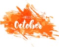 Hello October grunge background