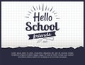 Hello School Friends Sticker on White