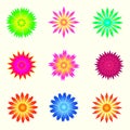 Hello seasonal festival ornate flower blossom decoration abstract background graphic design vector illustration Royalty Free Stock Photo