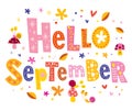 Hello September Royalty Free Stock Photo