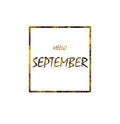 Hello September. Royalty Free Stock Photo