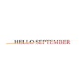 hello september logo vector illustration design template