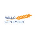 hello september logo vector illustration design template