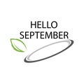 hello september logo vector illustration design template