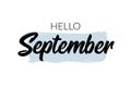 Hello september sign. Welcome autumn september banner background