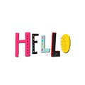 Hello shirt quote lettering