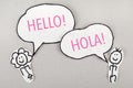 Hello Spanish Language Speaking Hola Royalty Free Stock Photo