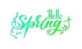 Lettering composition `Hello Spring`