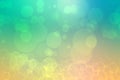 Hello spring background. Abstract bright spring or summer landscape texture with natural green yellow bokeh lights sun and blue Royalty Free Stock Photo