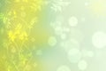 Hello spring background. Abstract bright spring or summer landscape texture with natural green yellow bokeh lights sun, flowers Royalty Free Stock Photo