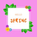 Hello spring banner Royalty Free Stock Photo