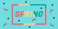 Spring banner. Vector illustration with creative elements on a solid bright background. Suitable for social media  mobile apps Royalty Free Stock Photo