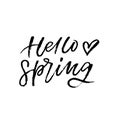 Hello spring. Brush lettering