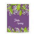 Hello Spring Floral Card for Holidays Decoration. Sprinttime Background. Wedding Invitation, Greeting Template Royalty Free Stock Photo