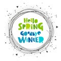 Hello spring. Good bye winter Royalty Free Stock Photo