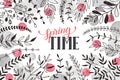 Hello spring greeting card