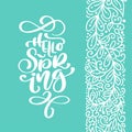 Hello Spring. Hand drawn calligraphy and brush pen lettering. design for holiday greeting card and invitation of Royalty Free Stock Photo