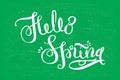 Hello Spring - hand drawn lettering.