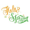 Hello Spring - hand drawn lettering