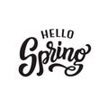 Hello Spring vector typography lettering