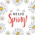 Hello spring. Hello spring greeting card Royalty Free Stock Photo