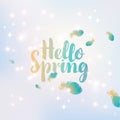 Hello spring inscription