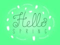 Hello Spring lettering Royalty Free Stock Photo